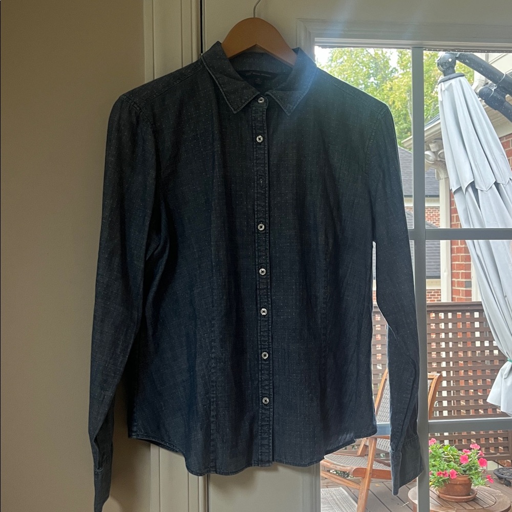 Brooks Brothers Navy Polka Dot Shirt